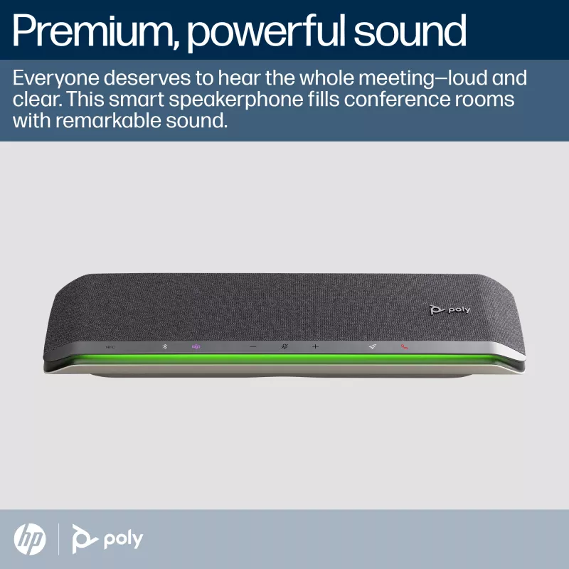 HP Poly Sync 60 speakerphone certificato Microsoft Teams, argento, RoHS, Federal Communications Commission (FCC), CE, 37 mm, 116 mm, 394 mm, 1 kg