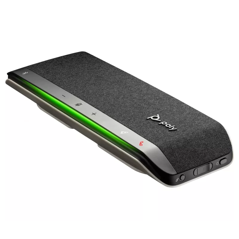 HP Poly Sync 40 speakerphone USB-A USB-C, argento, Windows 10, Windows 11, MacOS, 30 h, RoHS, Federal Communications Commission (FCC), CE, 38 mm