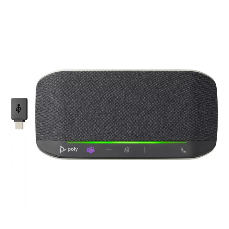 HP Poly Sync 10 speakerphone certificato Microsoft Teams, PC, argento, 0,715 m, IP64, Windows 10, Windows 11, MacOS