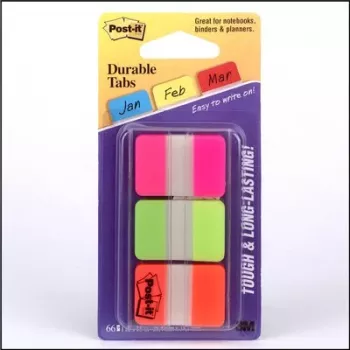 3M 686-PGO linguette per registro linguette per registro bianche verde, arancione, rosa