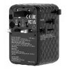Verbatim Charge 'n' Travel 100W adattatore universale da viaggio con cavo retrattile nero