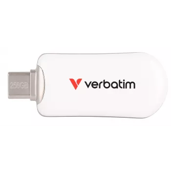 Verbatim Plectra chiavetta USB-C bianco 256GB, 256 GB, USB Type-C, 3.2 Gen 1 (3.1 Gen 1), 100 MB/s, senza cappuccio, bianco