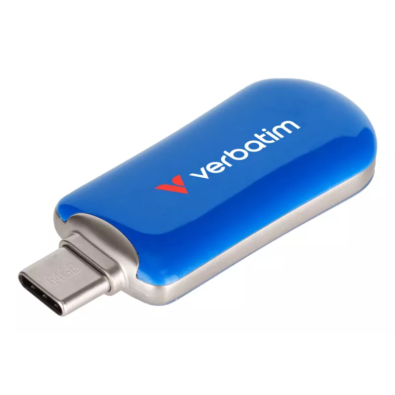 Chiavetta USB-C Verbatim Plectra blu 64GB
