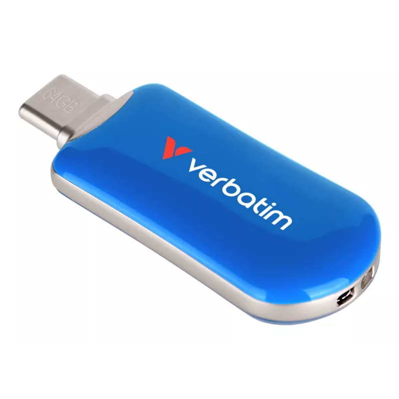 Chiavetta USB-C Verbatim Plectra blu 64GB