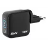 Caricabatterie mini GaN Verbatim 65W con display, interno, AC, 20 V, nero