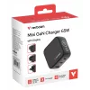Caricabatterie mini GaN Verbatim 65W con display, interno, AC, 20 V, nero