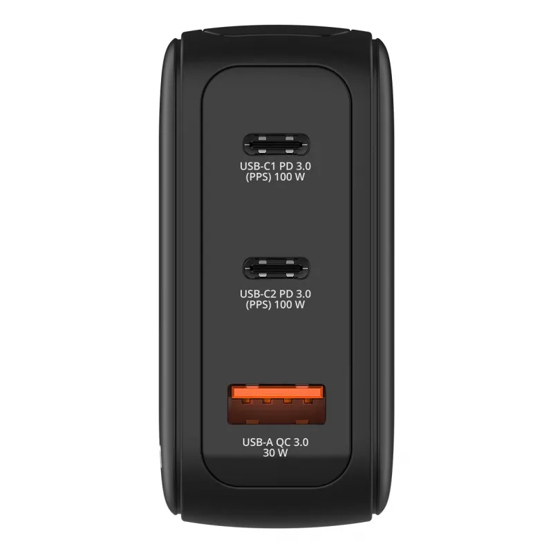 Caricabatterie mini GaN Verbatim 100W con display, interno, AC, 20 V, nero