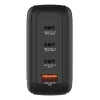 Caricabatterie mini GaN Verbatim 140W con display, interno, AC, 28 V, nero