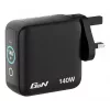 Caricabatterie mini GaN Verbatim 140W con display, interno, AC, 28 V, nero