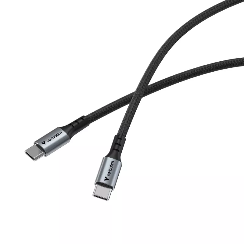 Verbatim Sync & Charge cavo – 100W USB-C a USB-C 120 cm, 1,2 m, USB C, USB C, USB 2.0, 0,48 Gbit/s, nero