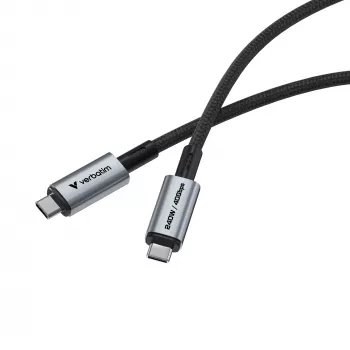 Verbatim Sync & Charge USB C a USB C 240W 40 Gbit/s 120 cm, 1,2 m, USB C, USB C, USB4 Gen 2x2, 40 Gbit/s, nero