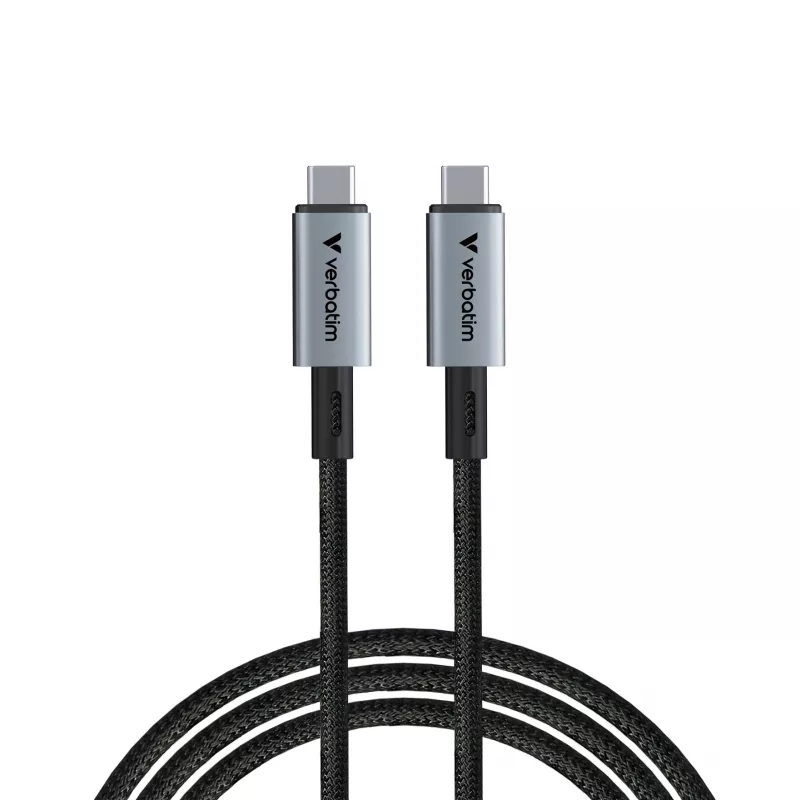 Verbatim Sync & Charge USB C a USB C 240W 40 Gbit/s 120 cm, 1,2 m, USB C, USB C, USB4 Gen 2x2, 40 Gbit/s, nero