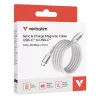 Verbatim Sync & Charge cavo magnetico - 60W USB-C a USB-C 120 cm grigio