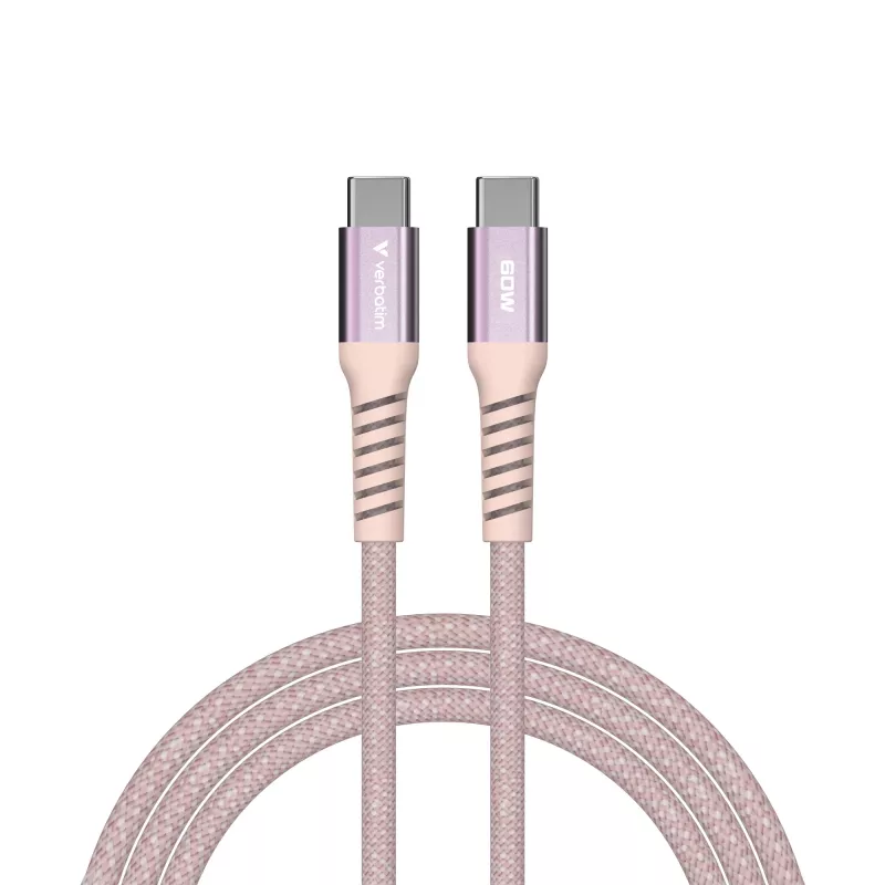 Verbatim Sync & Charge cavo magnetico – 60 W USB-C a USB-C, 120 cm, rosa