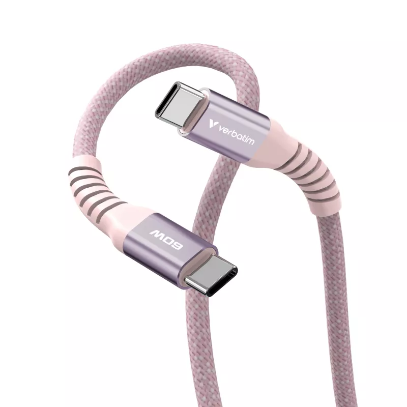 Verbatim Sync & Charge cavo magnetico – 60 W USB-C a USB-C, 120 cm, rosa