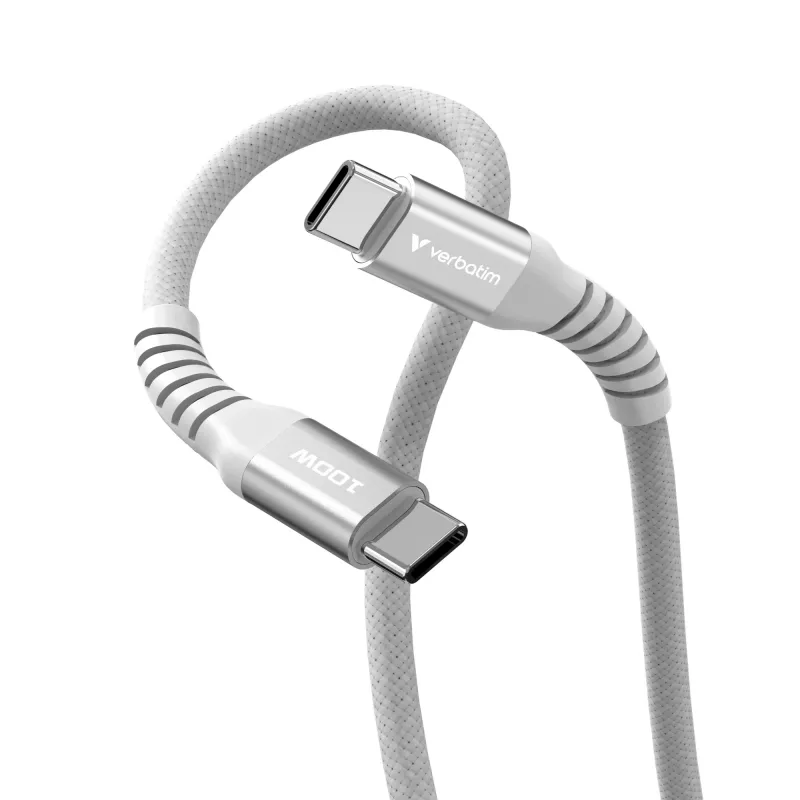 Verbatim Sync & Charge cavo magnetico - 100W USB-C a USB-C 120 cm grigio