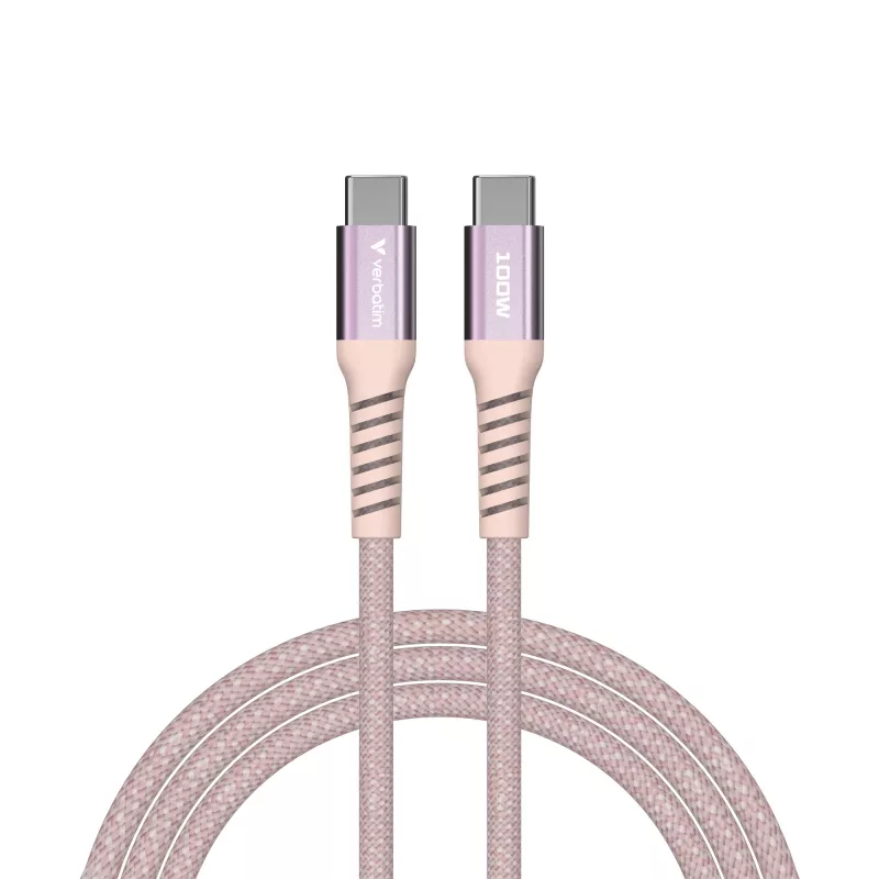 Verbatim Sync & Charge cavo magnetico – 100W USB-C a USB-C, 120 cm, rosa