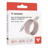 Verbatim Sync & Charge cavo magnetico – 100W USB-C a USB-C, 120 cm, rosa