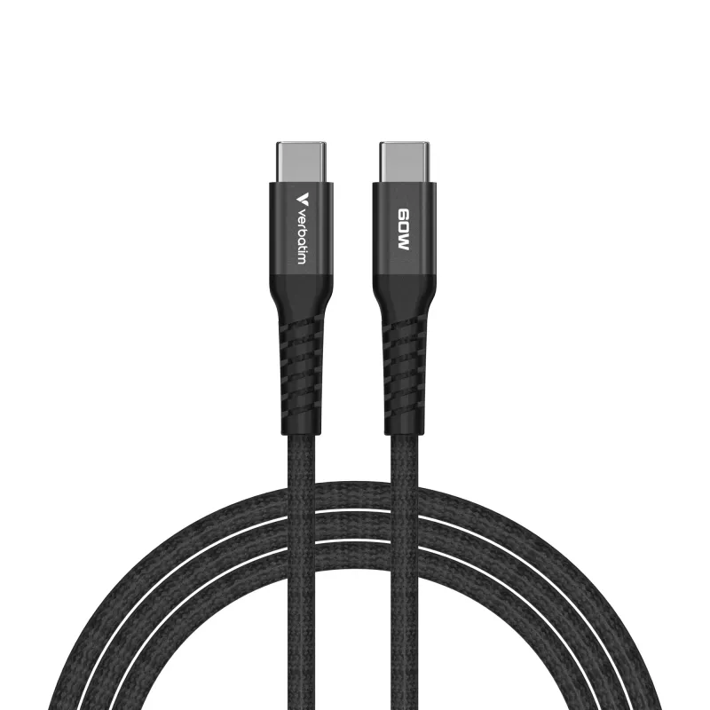 Verbatim Sync & Charge cavo magnetico – 60 W USB-C a USB-C, 120 cm, nero