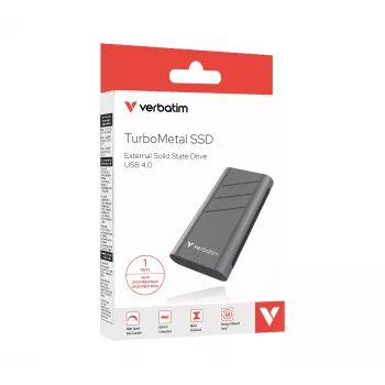 Verbatim TurboMetal SSD USB4 1TB USB Type-C USB4 Gen 2x2 argento