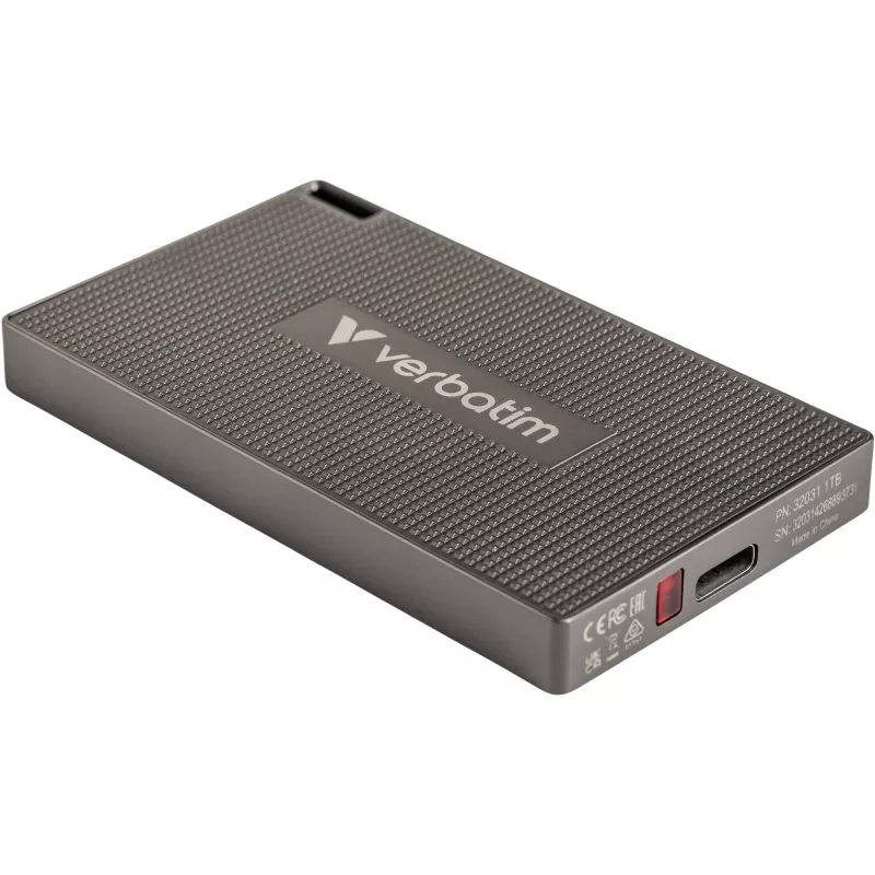 Verbatim Metal Mini SSD USB-C 3.2 Gen 2 1 TB, 1 TB, USB Type-C, USB 3.2 Gen 2x2, 2000 MB/s, 10 Gbit/s, grigio