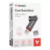 Verbatim Dual QuickStick chiavetta USB 1 TB USB Type-A / USB Type-C 3.2 Gen 1 (3.1 Gen 1) grigio