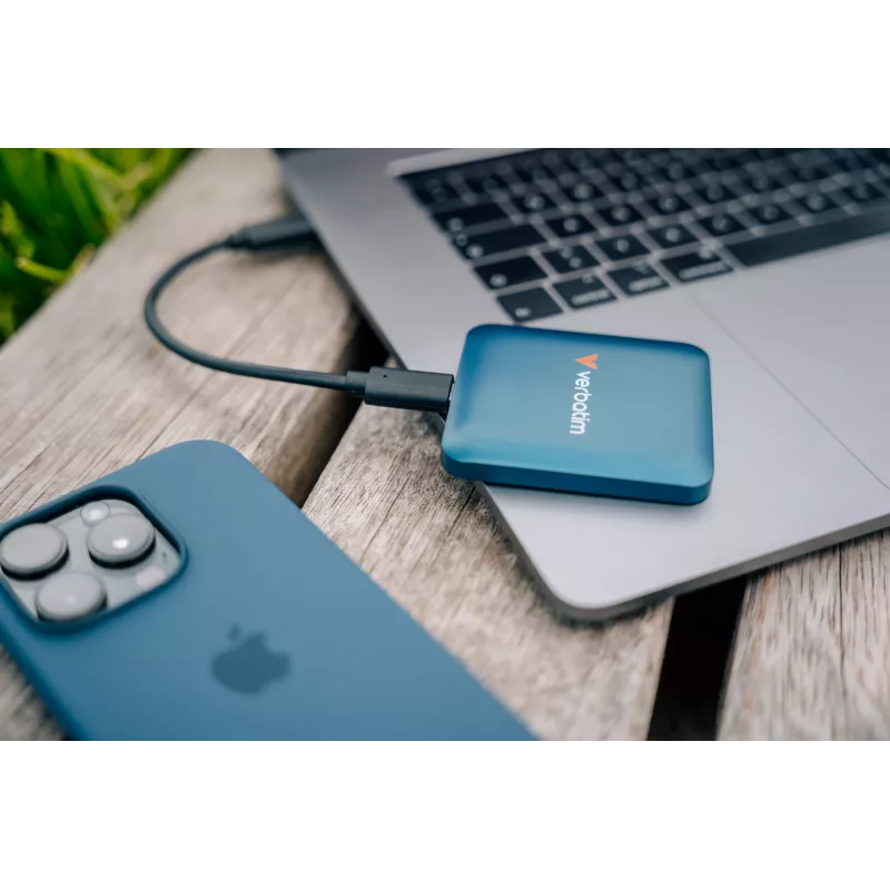 Verbatim SnapBack SSD 2 TB blu Metallic, 2 TB, USB Type-C, USB 3.2 Gen 2x2, 2000 MB/s, 20 Gbit/s, blu
