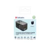 Verbatim UTA-06 100W GaN III adattatore universale da viaggio con 2 x USB-C PD e QC 4+ e 2 x porte USB-A QC 3.0