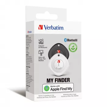 Verbatim MYF-02 localizzatore Bluetooth oggetti confezione da 2 nero/bianco