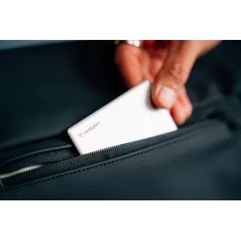 Verbatim My Finder Card localizzatore Bluetooth oggetti confezione da 1 argento, personale, localizzatore, argento, resistente alla polvere, impermeabile, IP66, 1440 h