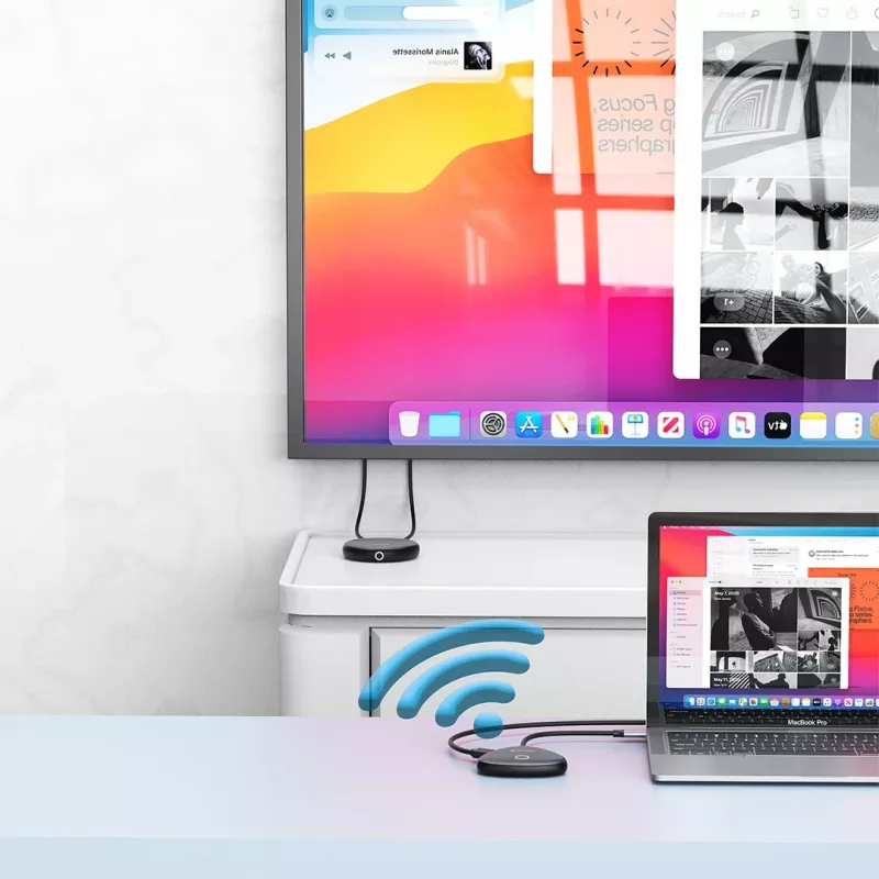 Verbatim Share My Screen adattatore wireless per display USB-C 4K con hub WDA-02