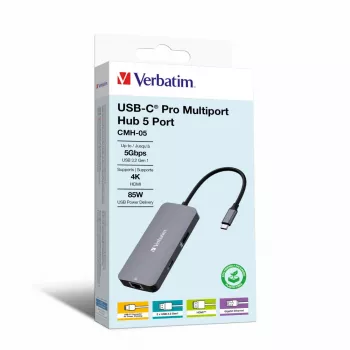 Verbatim CMH-05 USB Type-C 5000 Mbit/s argento