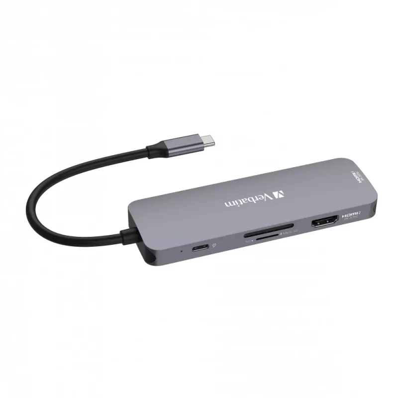 Verbatim CMH-08 USB Type-C 5000 Mbit/s argento