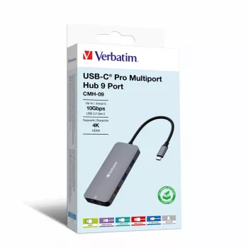 Verbatim CMH-09 USB Type-C 10.000 Mbit/s argento