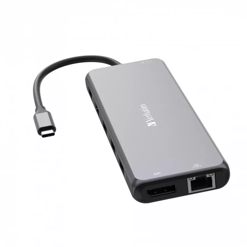 Verbatim CMH-13 hub USB Type-C 10000 Mbit/s argento