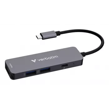 Verbatim USB-C Essentials hub multiporta 4 porte: HDMI, USB-C PD, USB-A 3.2 Gen 1, USB-A