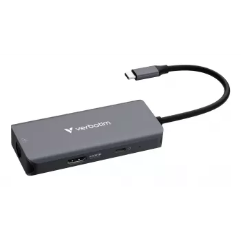 Verbatim USB-C Essentials hub multiporta 6 porte: RJ45, HDMI, USB-C PD, 3 x USB-A 3.2 Gen 1