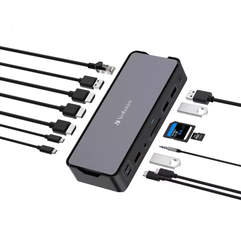 Verbatim CDS-15 Cavo USB 3.2 Gen 1 (3.1 Gen 1) Type-C Nero, Grigio