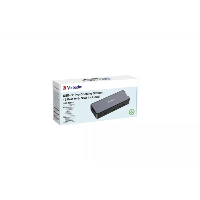 Verbatim CDS-15SSD Cavo USB 3.2 Gen 1 (3.1 Gen 1) Type-C Nero, Grigio