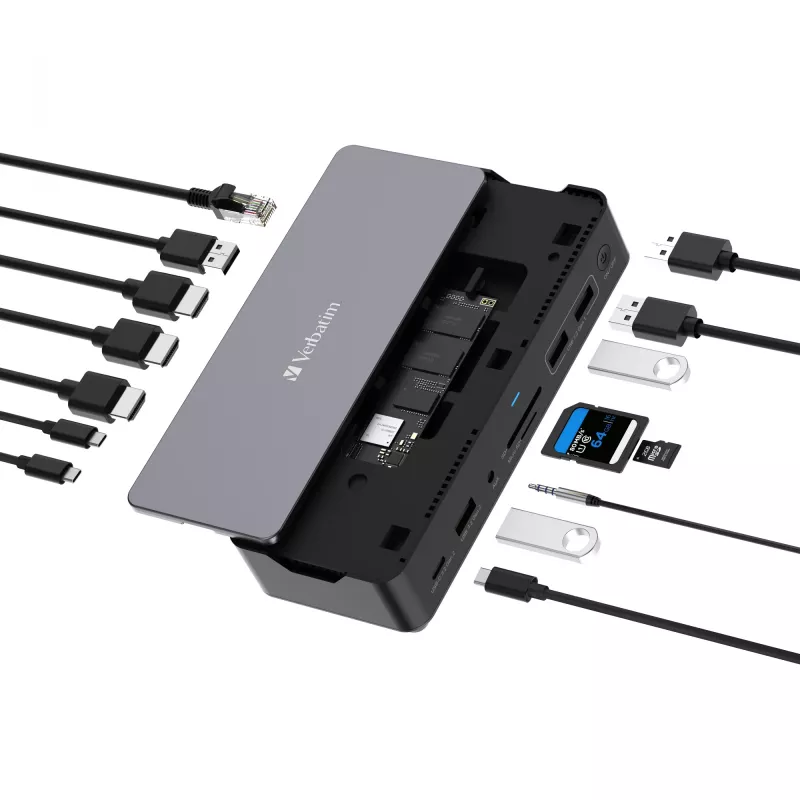 Verbatim CDS-15SSD Cavo USB 3.2 Gen 1 (3.1 Gen 1) Type-C Nero, Grigio