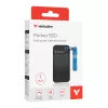 Verbatim Pocket SSD USB 3.2 Gen 2 1 TB Nero/Blu, 1 TB, USB Type-C, 3.2 Gen 2 (3.1 Gen 2), 1000 MB/s, 10 Gbit/s, Nero, Blu
