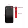 Verbatim Pocket SSD USB 3.2 Gen 2 1 TB Nero/Rosso, 1 TB, USB Type-C, 3.2 Gen 2 (3.1 Gen 2), 1000 MB/s, 10 Gbit/s, Nero, Rosso