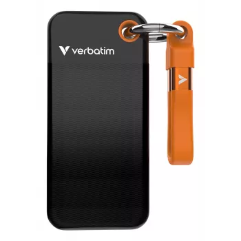 Verbatim Pocket SSD USB 3.2 Gen 2 1TB Nero/Arancione, 1 TB, USB Type-C, 3.2 Gen 2 (3.1 Gen 2), 1000 MB/s, 10 Gbit/s, Nero, Arancione