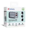 Verbatim GNC-35 Caricabatterie GaN 35W con 1 x USB-C PD 35W / 1 x USB-A QC 3.0 (EU/UK/US)