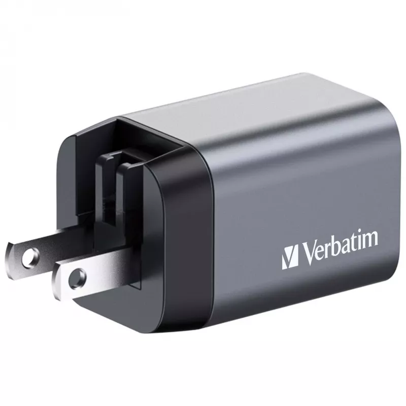 Verbatim GNC-35 Caricabatterie GaN 35W con 1 x USB-C PD 35W / 1 x USB-A QC 3.0 (EU/UK/US)