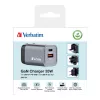 Verbatim GNC-35 Caricabatterie GaN 35W con 1 x USB-C PD 35W / 1 x USB-A QC 3.0 (EU/UK/US)
