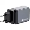 Verbatim GNC-65 Caricabatterie GaN 65W con 2 x USB-C PD 65W / 1 x USB-A QC 3.0 (EU/UK/US)