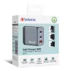 Verbatim GNC-65 Caricabatterie GaN 65W con 2 x USB-C PD 65W / 1 x USB-A QC 3.0 (EU/UK/US)