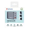 Verbatim GNC-65 Caricabatterie GaN 65W con 2 x USB-C PD 65W / 1 x USB-A QC 3.0 (EU/UK/US)