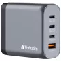 Verbatim GNC-140 Caricabatterie GaN 140 W con 2 x USB-C PD 140 W / 1 x USB-C PD 20 W / 1 x USB-A QC 3.0 (EU/UK/US)